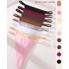 image:imageFINETOO 8 Pack Cotton Thongs for Women Sexy Gstring Thong Underwear Seamless Low Rise Tback Panties for Ladies Lingerie8 Piecesa