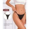 image:imageFINETOO 8 Pack Cotton Thongs for Women Sexy Gstring Thong Underwear Seamless Low Rise Tback Panties for Ladies Lingerie8 Piecesb