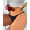 image:imageFINETOO 8 Pack Cotton Thongs for Women Sexy Gstring Thong Underwear Seamless Low Rise Tback Panties for Ladies Lingerie8 Piecesb