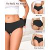 image:imageFINETOO 6 Pack Womens Seamless Underwear Full Coverage No Show Hipster Panties Sexy Stretchy Invisible Briefs Bikini LingerieColor J