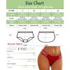image:imageFINETOO Seamless Underwear for Women Cheeky Bikini Panties High Cut Vwaist Lace Underwear Women Cute Bikinis 6 Pack6packg