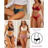 image:imageFINETOO Seamless Underwear for Women Cheeky Bikini Panties High Cut Vwaist Lace Underwear Women Cute Bikinis 6 Pack6packh