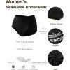 image:imageFINETOO Seamless Underwear for Women High Waisted Panties No show Sexy Full coverage Bikini Ladies Briefs 6 packs