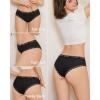 image:imageFINETOO Cotton underwear for women Cheeky Bikini Low Rise Soft Lace Hipster Ladies Sexy Panties 6 PackColor A6
