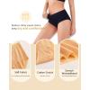 image:imageFINETOO Cotton Underwear for Women High Waisted Ladies Panties Full Coverage 6 Packs Regular amp Plus SizeBlack  White  Gray  Skin Color  Dark Purple  Khaki
