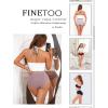 image:imageFINETOO Cotton Underwear for Women High Waisted Ladies Panties Full Coverage 6 Packs Regular amp Plus SizeBlack  White  Gray  Skin Color  Dark Purple  Khaki