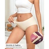 image:imageFINETOO 6 Pack Womens Seamless Underwear Full Coverage No Show Hipster Panties Sexy Stretchy Invisible Briefs Bikini LingerieColor L