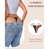 image:imageFINETOO 8 Pack Cotton Thongs for Women Sexy Gstring Thong Ladies Panties Womens Underwear SXXL8 Piecesb