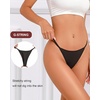 image:imageFINETOO 8 Pack Cotton Thongs for Women Sexy Gstring Thong Ladies Panties Womens Underwear SXXL8 Piecesb