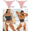 image:imageFINETOO Womens Underwear Cotton High Cut String Bikini Panties Low Rise Hipster Ladies Sexy Cheeky Underwear 6 PackB6pack