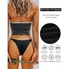 image:imageFINETOO Womens Underwear Cotton High Cut String Bikini Panties Low Rise Hipster Ladies Sexy Cheeky Underwear 6 PackBlack6pack