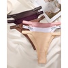image:imageFINETOO Womens Underwear Cotton High Cut String Bikini Panties Low Rise Hipster Ladies Sexy Cheeky Underwear 6 PackD6pack