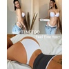image:imageFINETOO Womens Underwear Cotton High Cut String Bikini Panties Low Rise Hipster Ladies Sexy Cheeky Underwear 6 PackE6pack