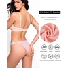 image:imageFINETOO Womens Underwear Cotton High Cut String Bikini Panties Low Rise Hipster Ladies Sexy Cheeky Underwear 6 PackE6pack
