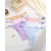 image:imageFINETOO Womens Underwear Cotton High Cut String Bikini Panties Low Rise Hipster Ladies Sexy Cheeky Underwear 6 PackE6pack