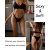image:imageFINETOO Womens Underwear Cotton High Cut String Bikini Panties Low Rise Hipster Ladies Sexy Cheeky Underwear 6 PackF6pack