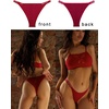 image:imageFINETOO Womens Underwear Cotton High Cut String Bikini Panties Low Rise Hipster Ladies Sexy Cheeky Underwear 6 PackF6pack
