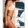 image:imageFINETOO Womens Underwear Cotton High Cut String Bikini Panties Low Rise Hipster Ladies Sexy Cheeky Underwear 6 PackF6pack