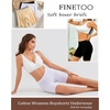 image:imageFINETOO Cotton Womens Boyshorts Underwear Anti Chafing Boxer Briefs Soft Panties for Girls Ladies 4 PacksBlack white yellow gray