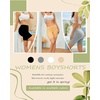image:imageFINETOO Cotton Womens Boyshorts Underwear Anti Chafing Boxer Briefs Soft Panties for Girls Ladies 4 PacksBlack white yellow gray