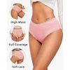 image:imageFINETOO Cotton Underwear for Women Sexy Boy Shorts Breathable Cheeky Lace Trim Panties Cheeky Underwear Womens LingerieBlackwhiteskin Tonepinkgraybrick Yellow