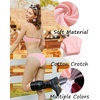 image:imageFINETOO 6 Pack Cotton Underwear for Women Cute Low Rise Bikini Panties High Cut Breathable Sexy Hipster Womens Cheeky S3XLSet1