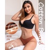 image:imageFINETOO 6 Pack Cotton Underwear for Women Cute Low Rise Bikini Panties High Cut Breathable Sexy Hipster Womens Cheeky S3XLSet5pack