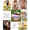 image:imageFINETOO 6 Pack Cotton Underwear for Women Cute Low Rise Bikini Panties High Cut Breathable Sexy Hipster Womens Cheeky S3XLSet6