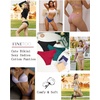 image:imageFINETOO 6 Pack Cotton Underwear for Women Cute Low Rise Bikini Panties High Cut Breathable Sexy Hipster Womens Cheeky S3XLSet8