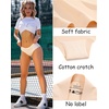 image:imageFINETOO 6 pack Seamless Underwear for Women Sexy Low Rise Hipster Wave Edge No Show Bikini Panties Womens Cheeky SXLBeige6