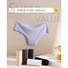 image:imageFINETOO 6 pack Seamless Underwear for Women Sexy Low Rise Hipster Wave Edge No Show Bikini Panties Womens Cheeky SXLLight Color