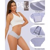 image:imageFINETOO 6 pack Seamless Underwear for Women Sexy Low Rise Hipster Wave Edge No Show Bikini Panties Womens Cheeky SXLLight Color