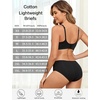 image:imageFINETOO Cotton Underwear for Women High Waisted Ribbed Full Coverage Briefs Soft Breathable Moisture Wicking Panties 6 PackColord