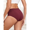 image:imageFINETOO Cotton Underwear for Women High Waisted Ribbed Full Coverage Briefs Soft Breathable Moisture Wicking Panties 6 PackColore