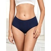 image:imageFINETOO Cotton Underwear for Women High Waisted Ribbed Full Coverage Briefs Soft Breathable Moisture Wicking Panties 6 PackColorh