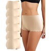 image:imageFINETOO Womens Seamless Boy Shorts Underwear No Show Wave Edge Boxer Briefs Soft Stretch Boxer Shorts for Women 6 PackColor B