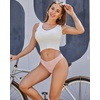 image:imageFINETOO 6 Pack Thongs for Women Seamless Breathable Underwear No Show Floral Print Panties Invisible Hipster XSXLBlack warm Tan chocolate Brown soft Lavender apricot ivory