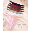 image:imageFINETOO 8 Pack Cotton Thongs for Women Sexy Gstring Thong Underwear Seamless Low Rise Panties for Ladies Lingerie XSXXL8 Piecesa