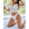 image:imageFINETOO Cotton Thongs for Women Soft Low Rise Sexy Thong Ladies Panties Womens Underwear 6 Pack XSXXXLColor6v
