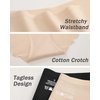 image:imageFINETOO Seamless Underwear for Women High Waisted No Show Full Coverage Scalloped Edge Panties Soft Breathable Briefs 6 PackColorv2f
