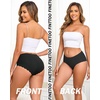image:imageFINETOO Seamless Underwear for Women High Waisted No Show Full Coverage Scalloped Edge Panties Soft Breathable Briefs 6 PackColorv2f