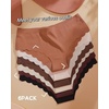 image:imageFINETOO 6 pack Seamless Underwear for Women Sexy Low Rise Hipster Wave Edge No Show Bikini Panties Womens Cheeky SXLColor22