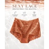 image:imageFINETOO Cotton Underwear for Women High Waisted Womens Underwear Pack Sexy Lace Cheeky Panties BriefA
