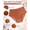 image:imageFINETOO Cotton Underwear for Women High Waisted Womens Underwear Pack Sexy Lace Cheeky Panties BriefA