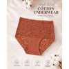 image:imageFINETOO Cotton Underwear for Women High Waisted Womens Underwear Pack Sexy Lace Cheeky Panties BriefC
