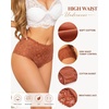image:imageFINETOO Cotton Underwear for Women High Waisted Womens Underwear Pack Sexy Lace Cheeky Panties BriefC