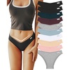 image:imageFINETOO Womens Cotton Underwear Sexy Stretch Bikini Panties Low Rise Hipster Ladies Soft VWaist CheekyMulticolor K