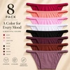 image:imageFINETOO 8 Pack Womens Underwear Cheeky Cotton Comfortable Bikini Panties High Cut Low Rise String Underwear