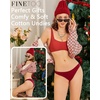 image:imageFINETOO Cotton Underwear for Women Sexy Cheeky Bikini Panties Lingerie  6 PackLow Rise Cheeky Soft Breathable Cotton Bikini PantiesUnderwear WomenPlus Size Lingerie Outfits Clothes ClothingSet13pack