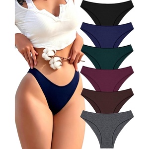 image:imageFINETOO Cotton Underwear for Women Sexy Cheeky Bikini Panties Lingerie  6 PackLow Rise Cheeky Soft Breathable Cotton Bikini PantiesUnderwear WomenPlus Size Lingerie Outfits Clothes ClothingSet12pack